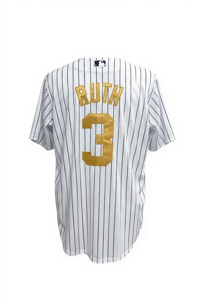 CAMISETA EQUIPO MLB YANKEES RAYADA CELESTE NUMERO 3
