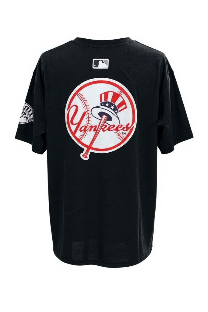 CAMISETA EQUIPO MLB YANKEES NEGRA LETRAS ATRAS