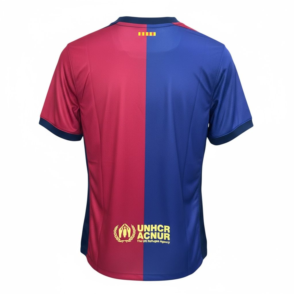 CAMISETA CUELLO REDONDO EQUIPO SOCCER BARCELONA VERSION FANS  ROJA, AZUL HOMBRE