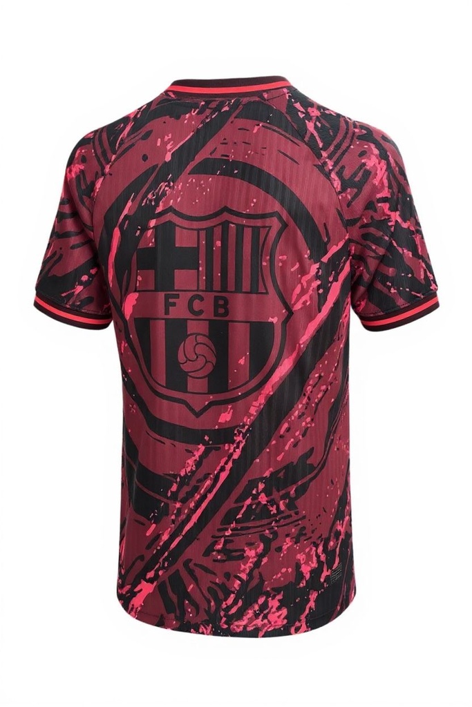 CAMISETA CUELLO REDONDO EQUIPO SOCCER BARCELONA OCRE Y NEGRA HOMBRE