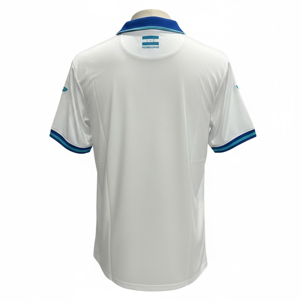 CAMISETA CUELLO V EQUIPO SOCCER HONDURAS BLANCA, CELESTE Y AZUL HOMBRE