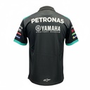 CAMISETA F1 MERCEDES AMG PETRONAS SPORT BOTON BLANCO Y NEGRO COLOR NEGRO