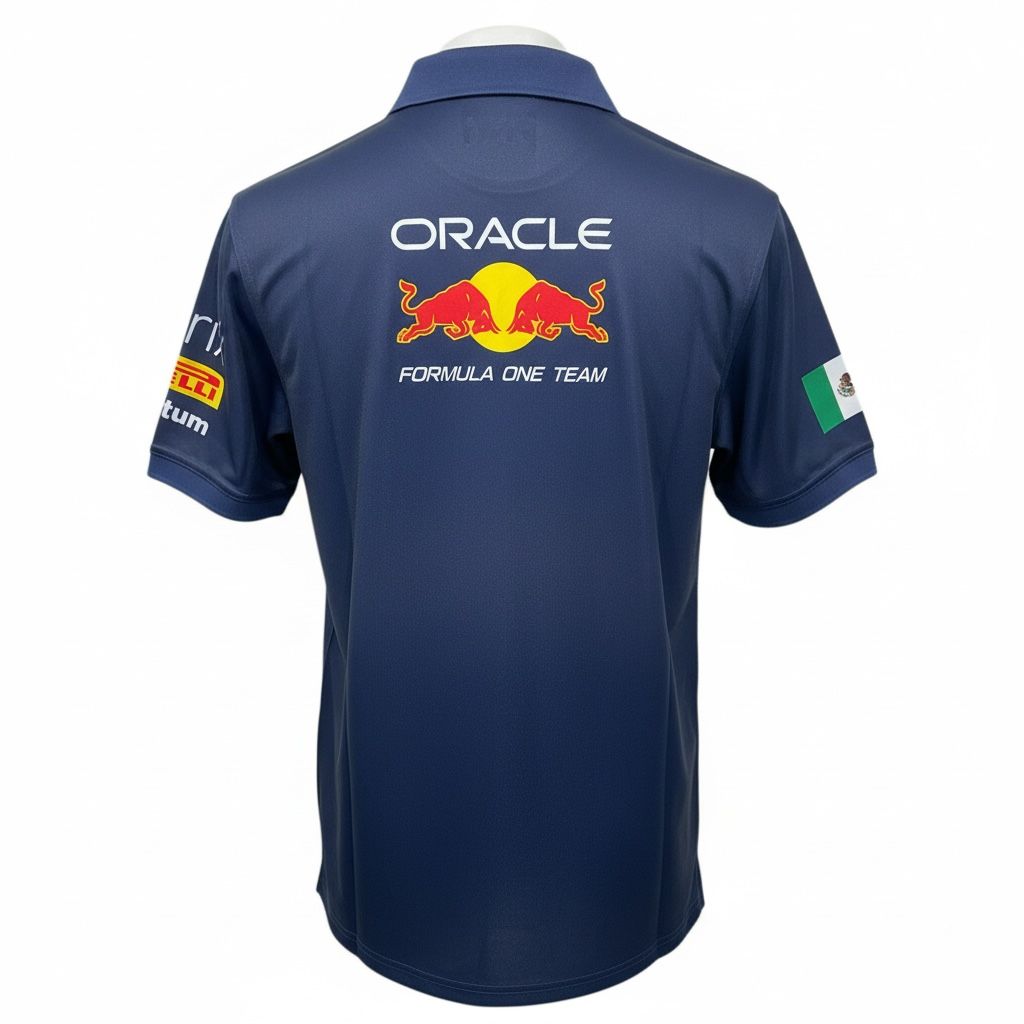 CAMISETA F1 SPORT MARCA MEDIUM COLOR AZUL MARINO  BANDERA DE MEXICO EN MANGA