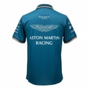 CAMISETA F1 SPORT ASTON MARTIN COLOR AQUA CON PESTAÑA DE BOSS FLUORECENTE