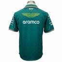 CAMISETA F1 SPORT ASTON MARTIN COLOR VERDE ZIPPER NEGRO DE BOSS
