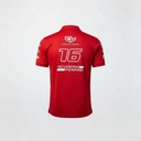 CAMISETA F1 SPORT MARCA PUMA UPS #16 COLOR ROJO 2 BOTONES FRANJA BLANCA COSTADO