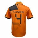 CAMISETA F1 SPORT COLOR NARANJA ATRAS LONDON Y #4
