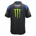 CAMISETA F1 SPORT COLOR NEGRA CON ZIPPER AZUL  Y FRANJA AZUL EN HOMBROS