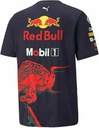 CAMISETA F1 CUELLO REDONDO MARCA PUMA COLOR AZUL MARINO LOGO DE TORO Y RED BULL ATRAS