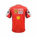 CAMISETA F1 CUELLO REDONDO BLANCO COLOR ROJA Y MANGA DISEÑO ROJO NEGRO Y BLANCO