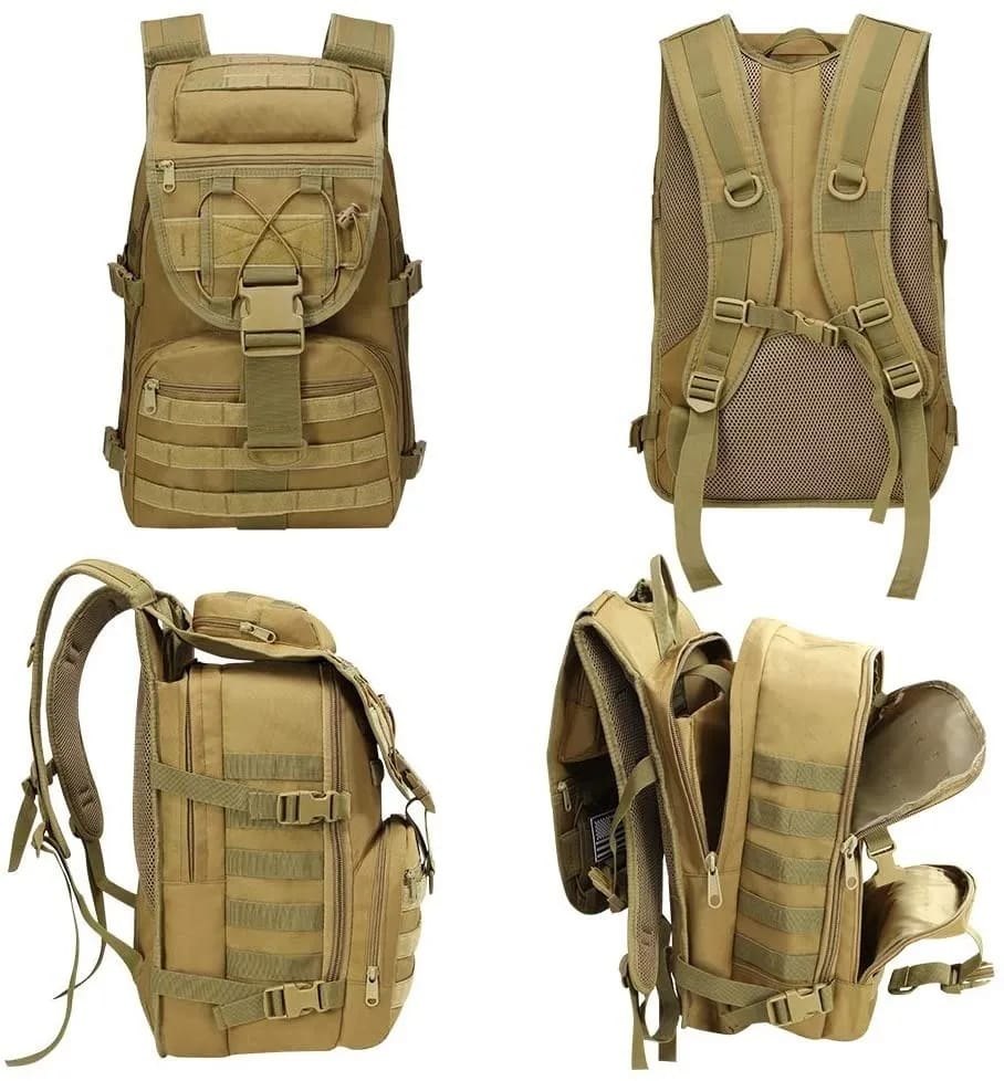 MOCHILA PECHERA CHALECO COLOR CAFE