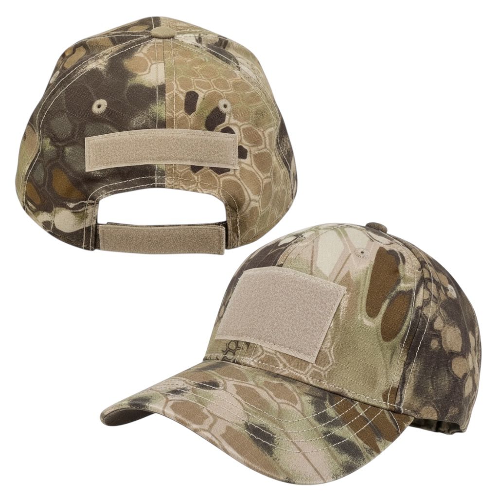 GORRA TACTICA MOTEADA CON PARCHE