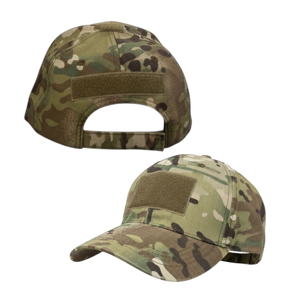GORRA TACTICA MOTEADA CON PARCHE