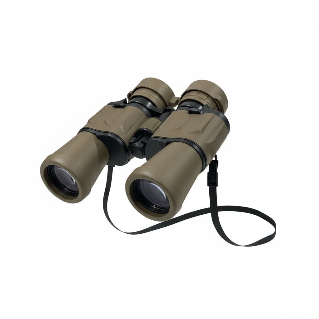 BINOCULARES ACERO DE PLASTICO 19.5*18CM COLOR CAFE