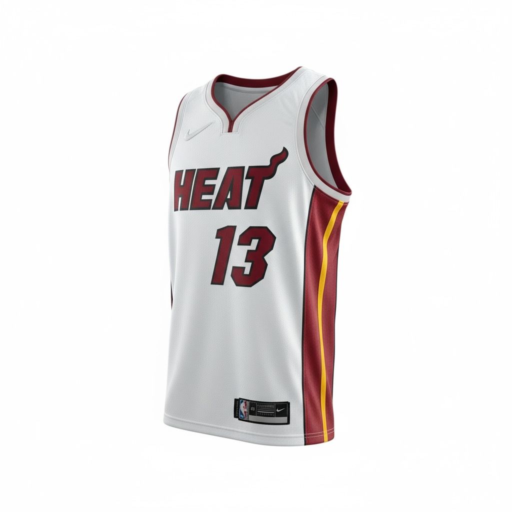 CAMISETA EQUIPO NBA HEAT BLANCA NUMERO 13
