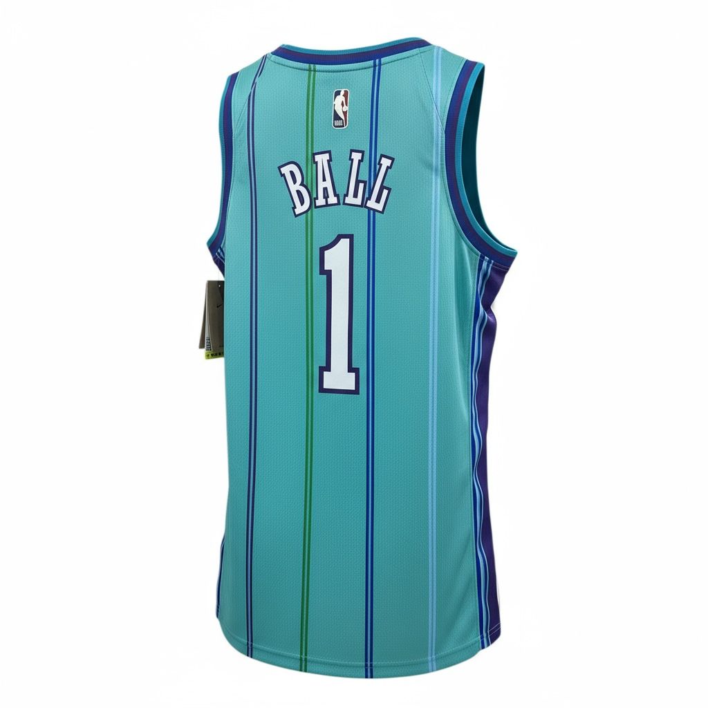 CAMISETA EQUIPO NBA CHARLOTE CIAN NUMERO 1