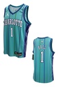 CAMISETA EQUIPO NBA CHARLOTE CIAN NUMERO 1