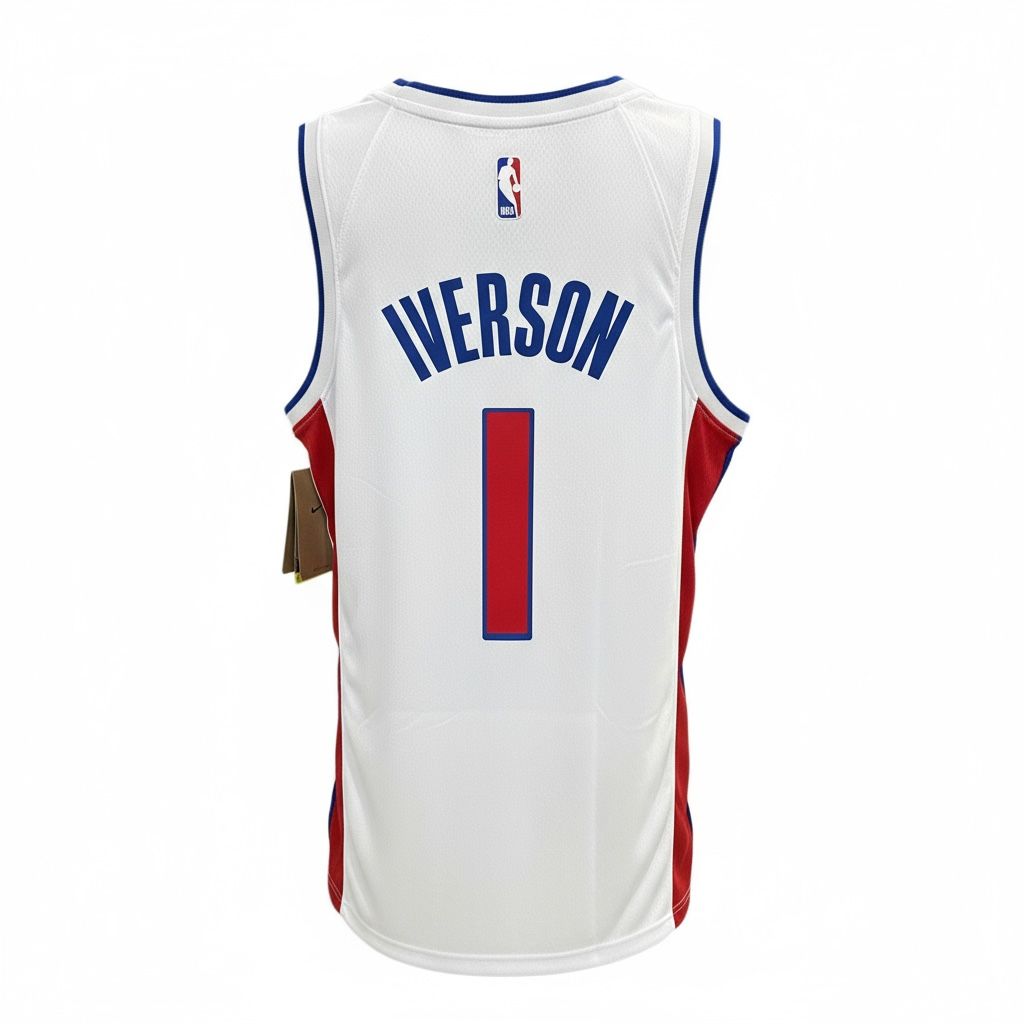 CAMISETA EQUIPO NBA PISTONS BLANCA