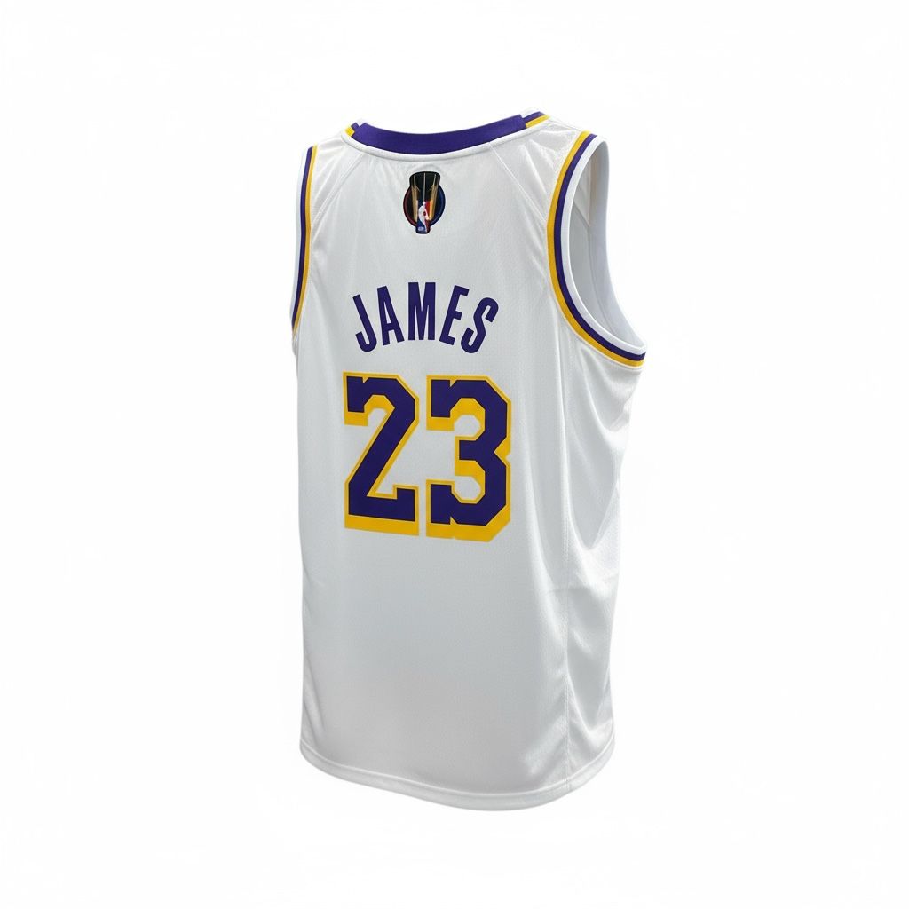 CAMISETA EQUIPO NBA LAKERS BLANCA NUMERO 23