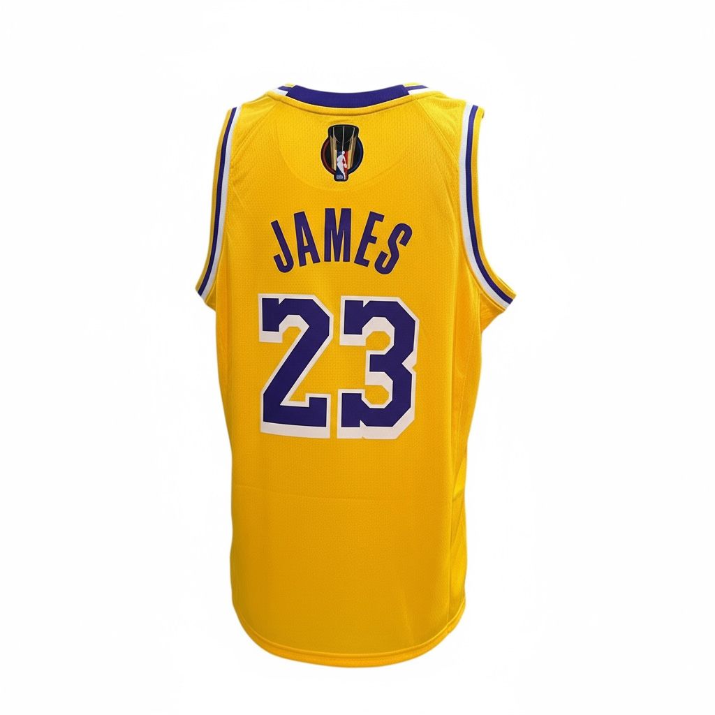 CAMISETA EQUIPO NBA LAKERS AMARILLO NUMERO 23