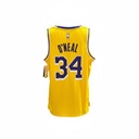 CAMISETA EQUIPO NBA LAKERS AMARILLO NUMERO 34