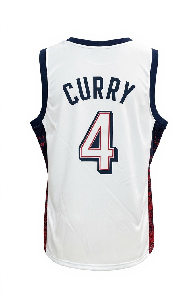 CAMISETA EQUIPO NBA USA BLANCA NUMERO 4