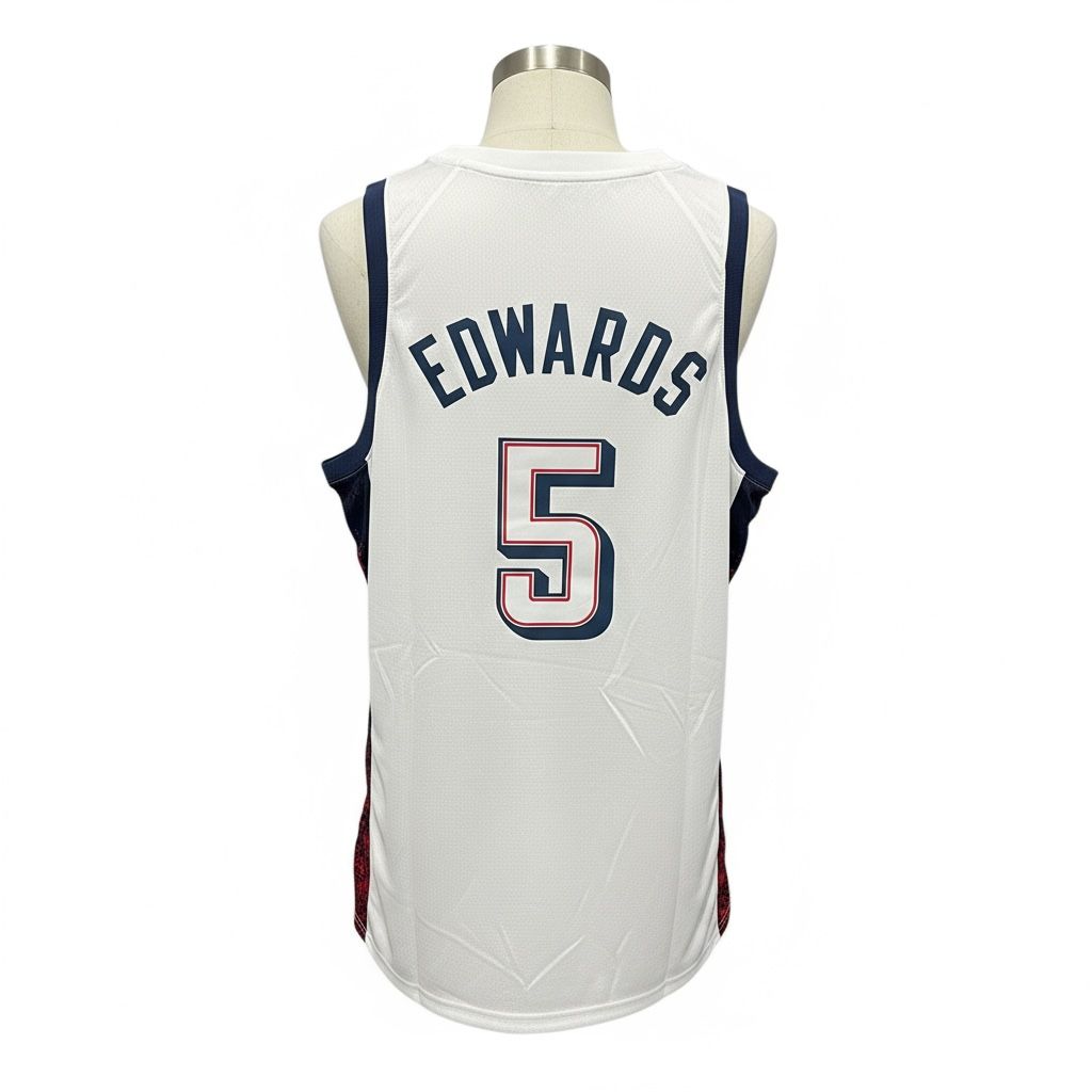 CAMISETA EQUIPO NBA USA BLANCA NUMERO 5