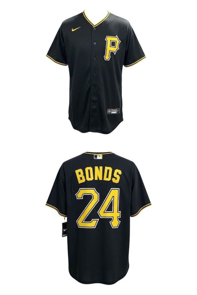 CAMISETA EQUIPO MLB PIRATES NEGRA NUMERO 24