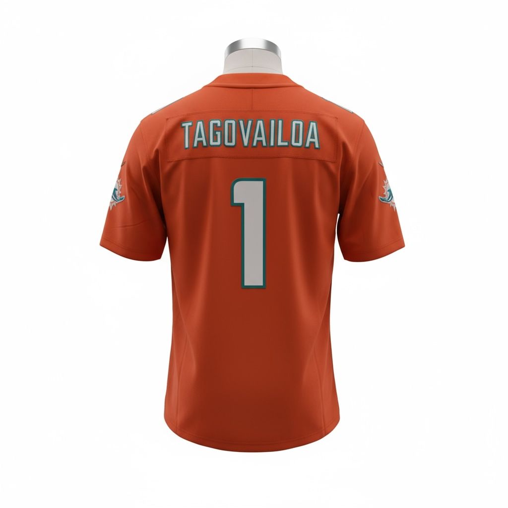 CAMISA EQUIPO NFL  DOLPHINS NARANJA HOMBRE