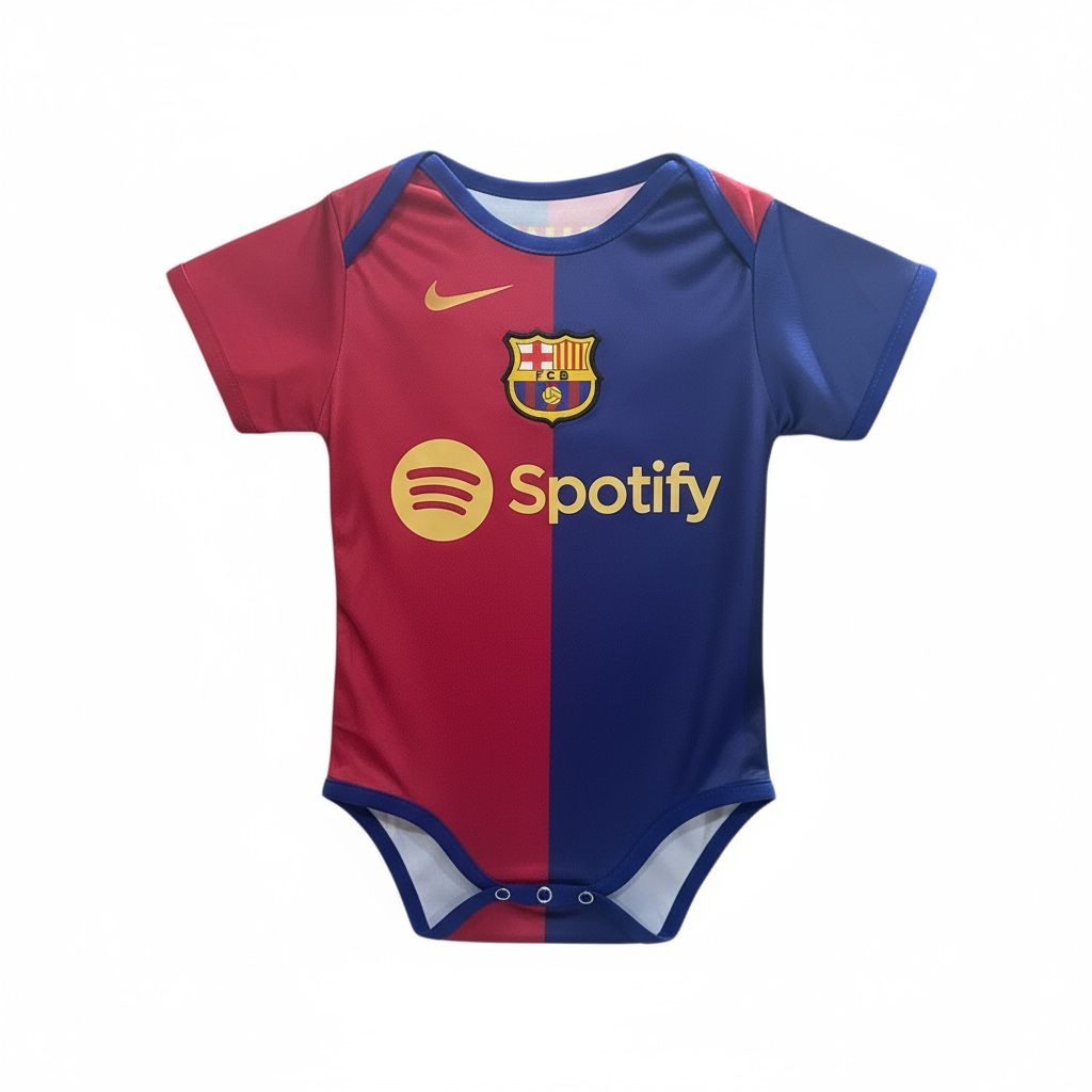 MAMELUCO CUELLO REDONDO EQUIPO SOCCER BARCELONA ROJO Y AZUL BEBÉ