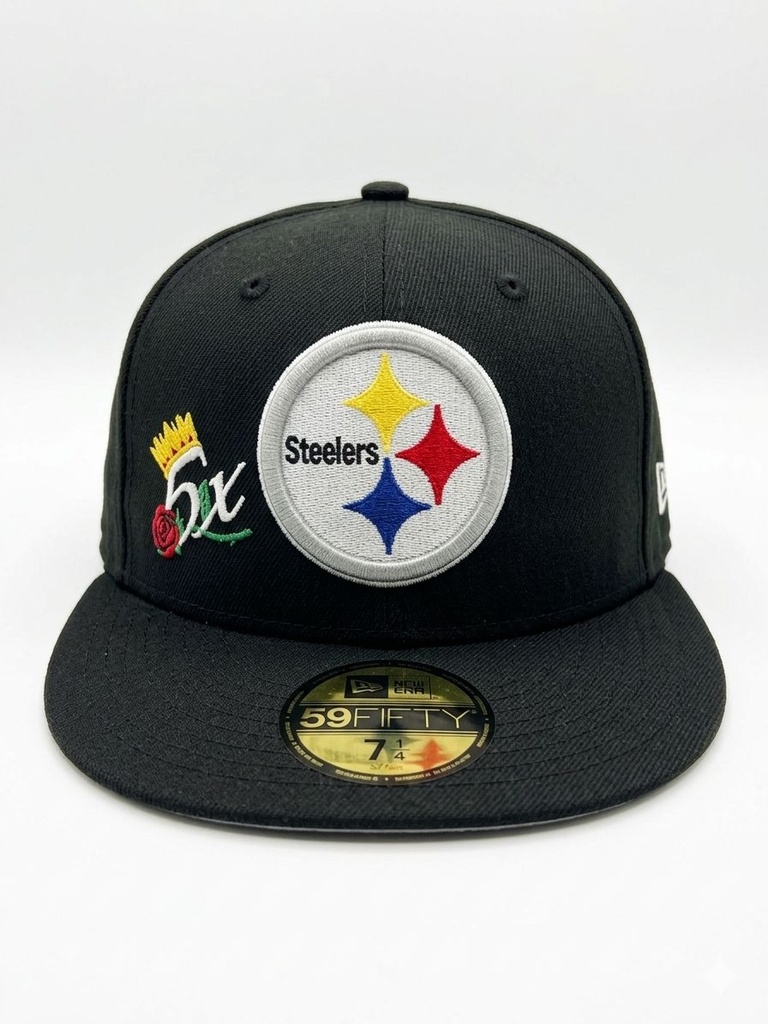 GORRA STEELERS 5 X ESTRELLAS AMARILLA ROJA Y AZUL