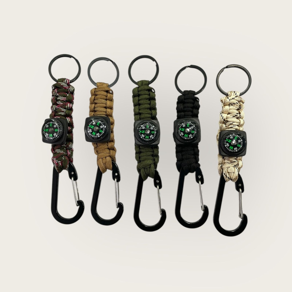 LLAVERO BRUJULA CON CINTA TRENSADA COD:2507