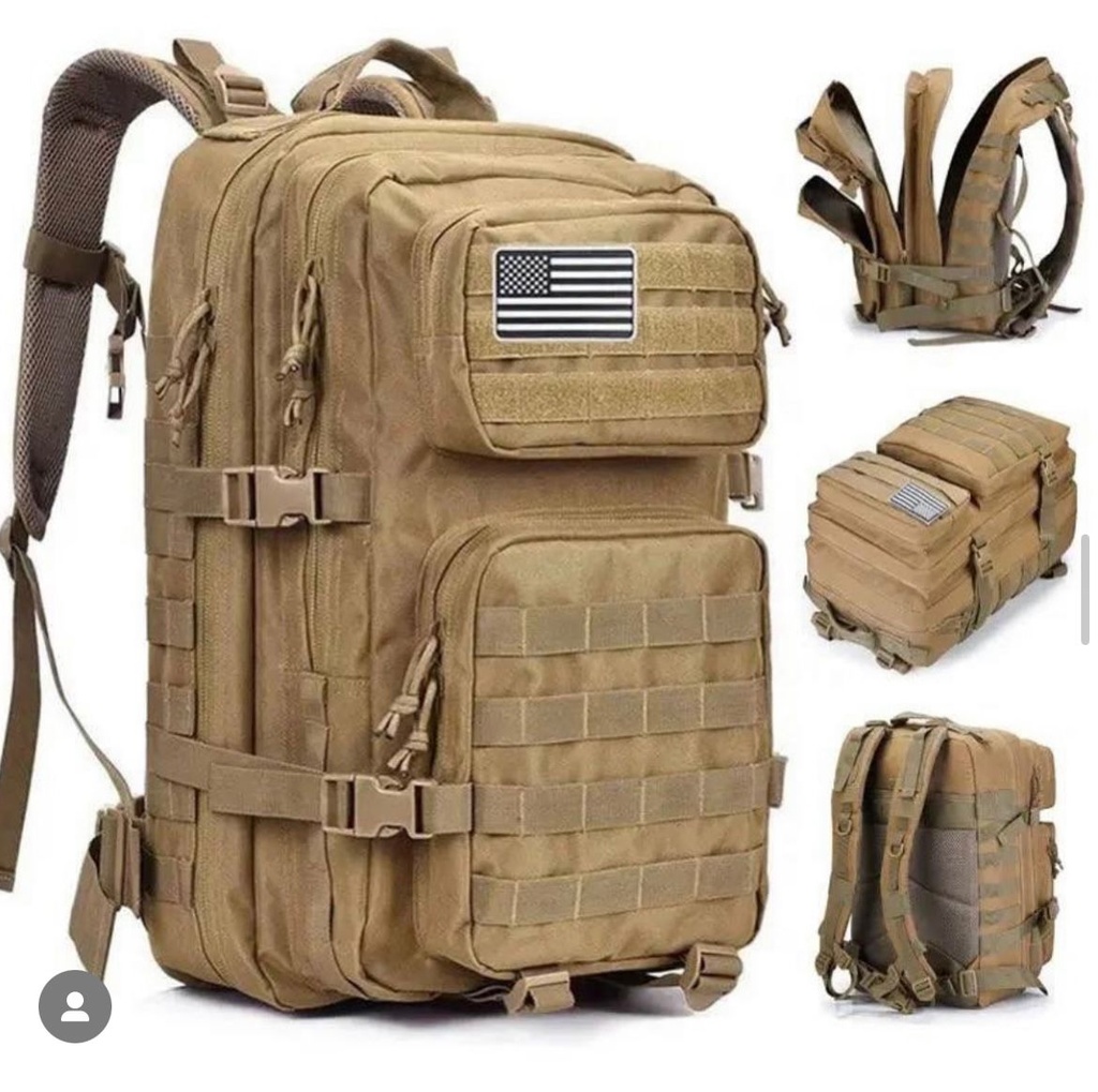 MOCHILAS TACTICAS MILITARES DE 50 LBS COLOR CAFE