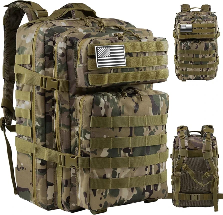 MOCHILAS TACTICAS MILITARES COLOR MOTEADA CAFE