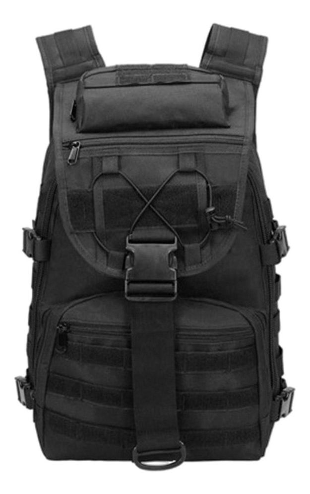 MOCHILA PECHERA CHALECO COLOR NEGRO