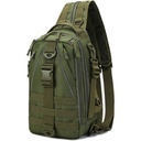 MOCHILA DE PESCA PEQUEÑA DOBLE HOMBRO COLOR VERDE OLIVO