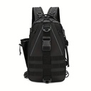 MOCHILA DE PESCA PEQUEÑA DOBLE HOMBRO COLOR NEGRO
