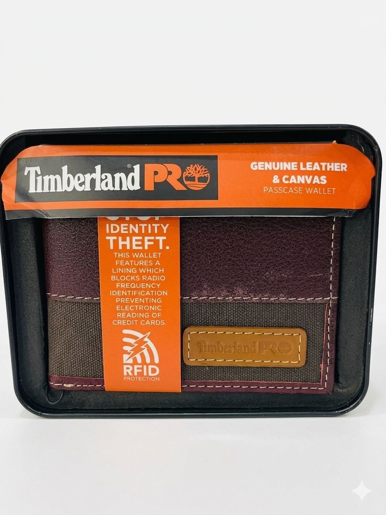 BILLETERA DE HOMBRE TIMBERLAND PRO COLOR MARRON