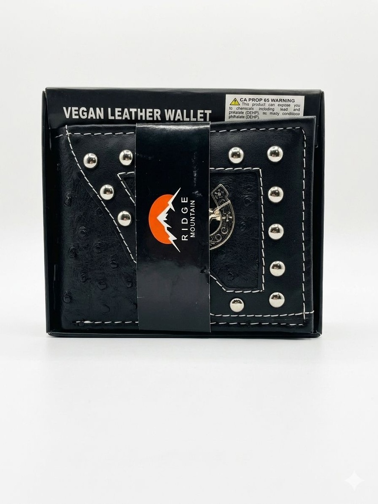 BILLETERA VEGAN LEATHER WALLET COLOR NEGRA