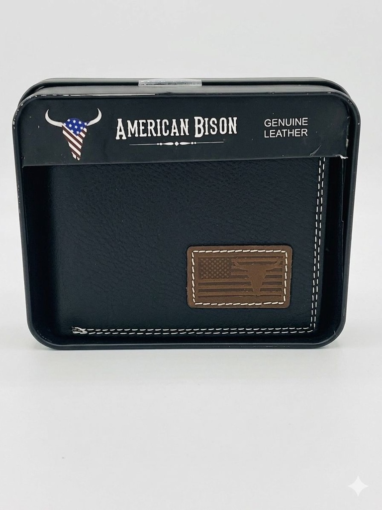 BILLETERA AMERICAN BISON COLOR NEGRA