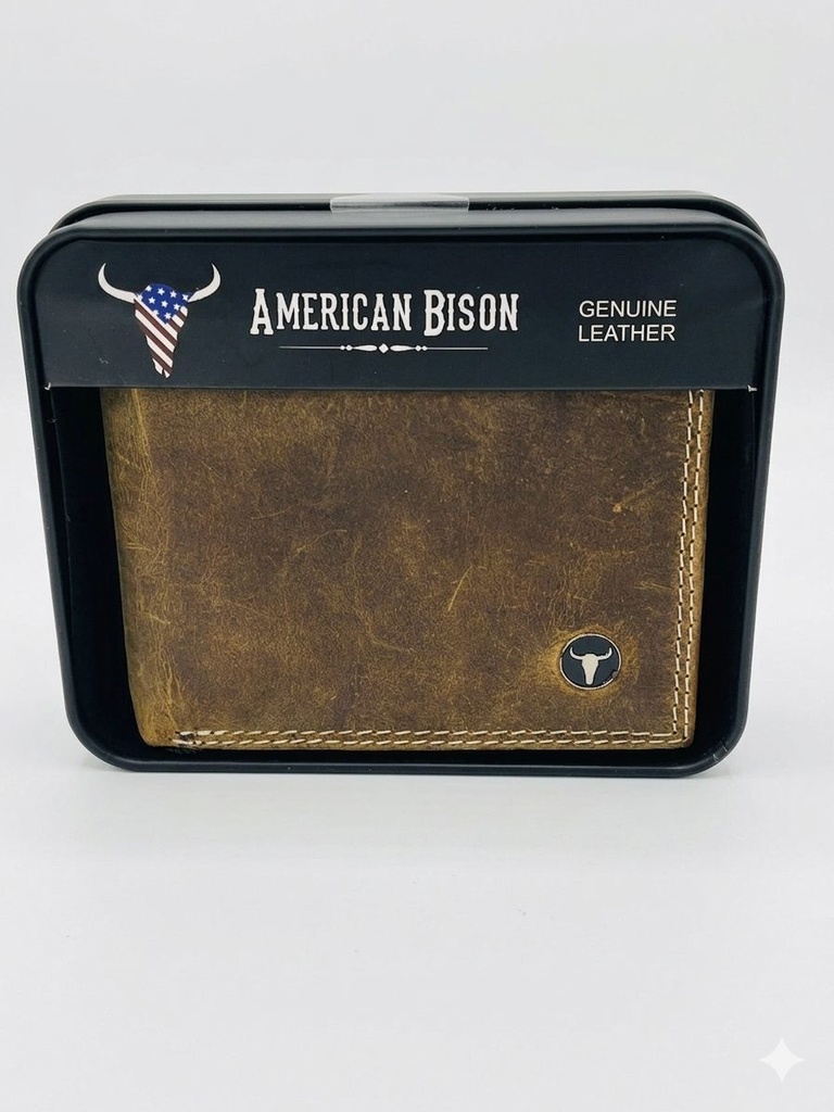 BILLETERA AMERICAN BISON COLOR CAFE