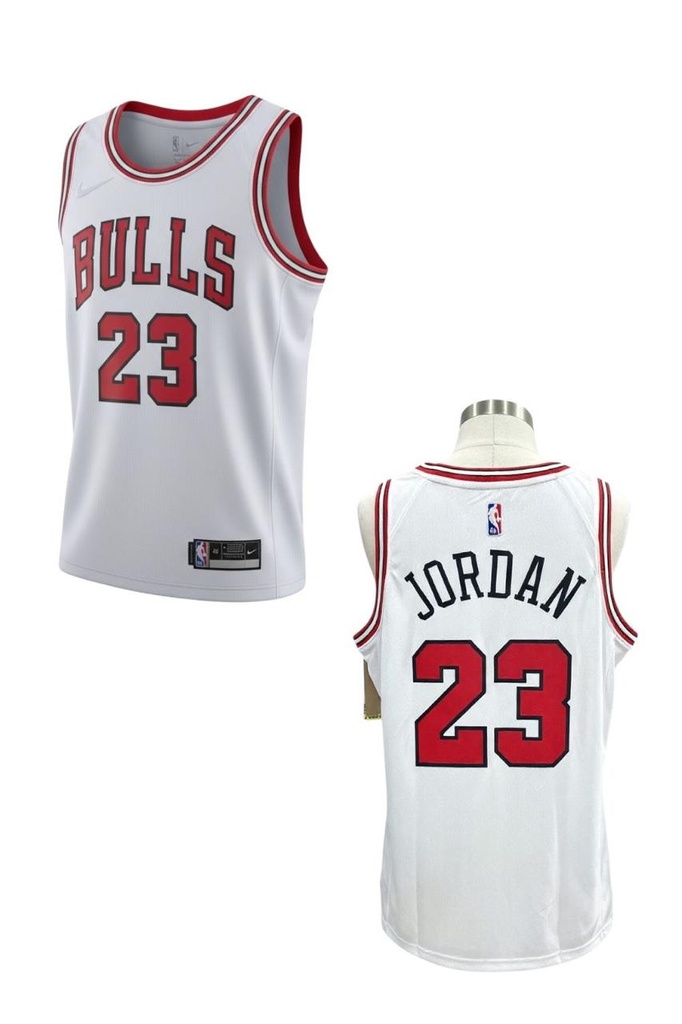 CAMISETA EQUIPO NBA BULLS BLANCA NUMERO 23