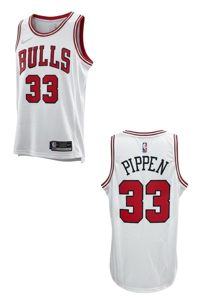 CAMISETA EQUIPO NBA BULLS BLANCA NUMERO 33