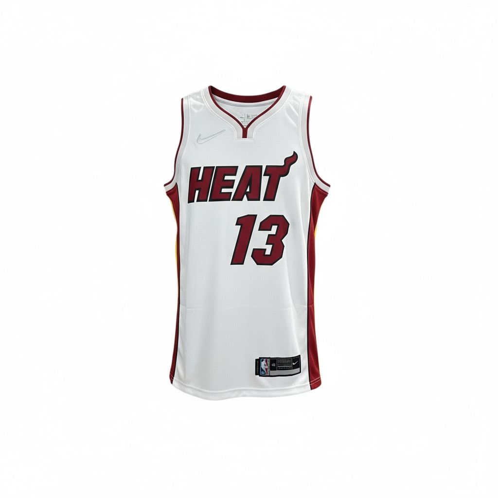 CAMISETA EQUIPO NBA HEAT BLANCA NUMERO 13