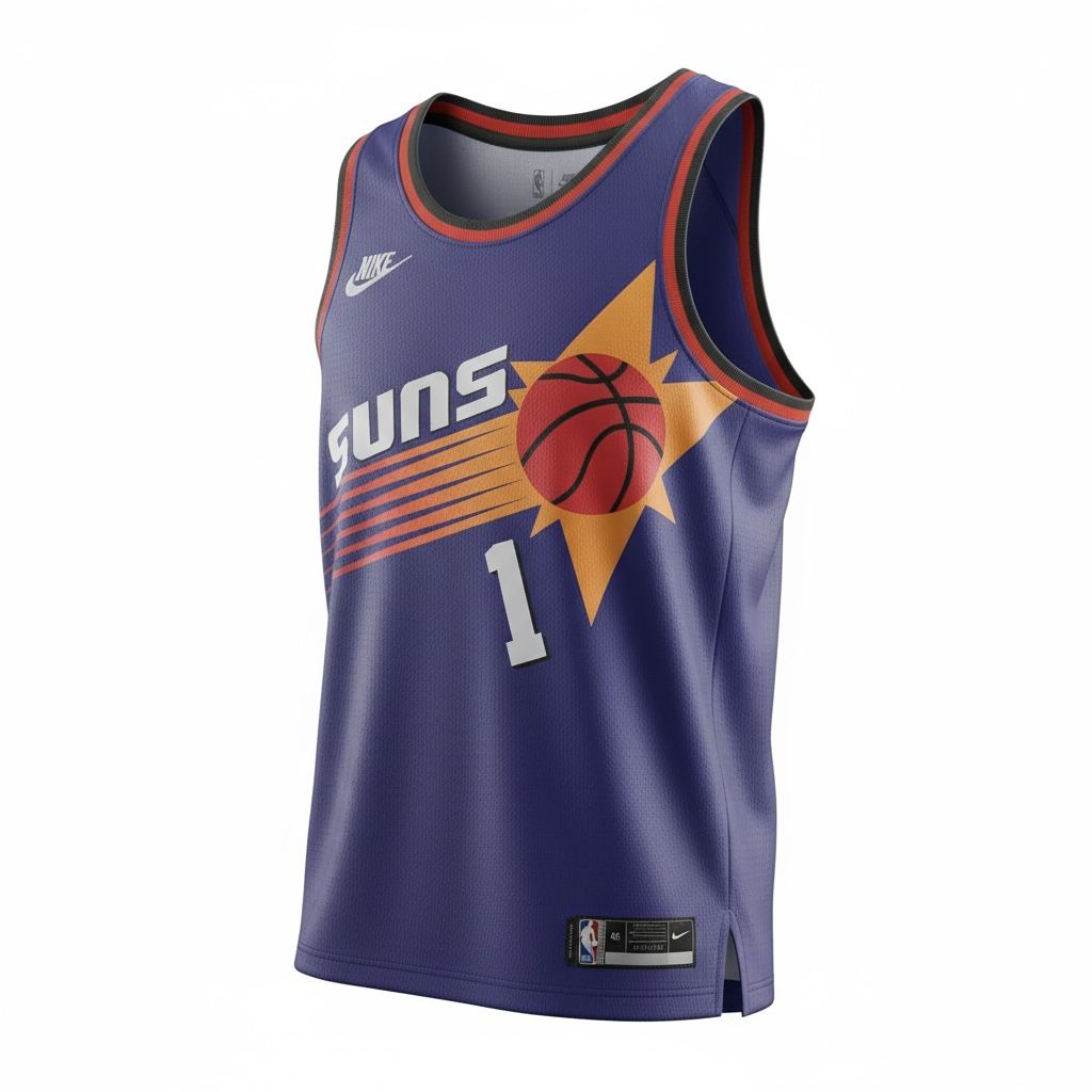 CAMISETA EQUIPO NBA SUNS MORADA NUMERO 1
