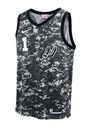CAMISETA EQUIPO NBA SPURS NEGRA NUMERO 1