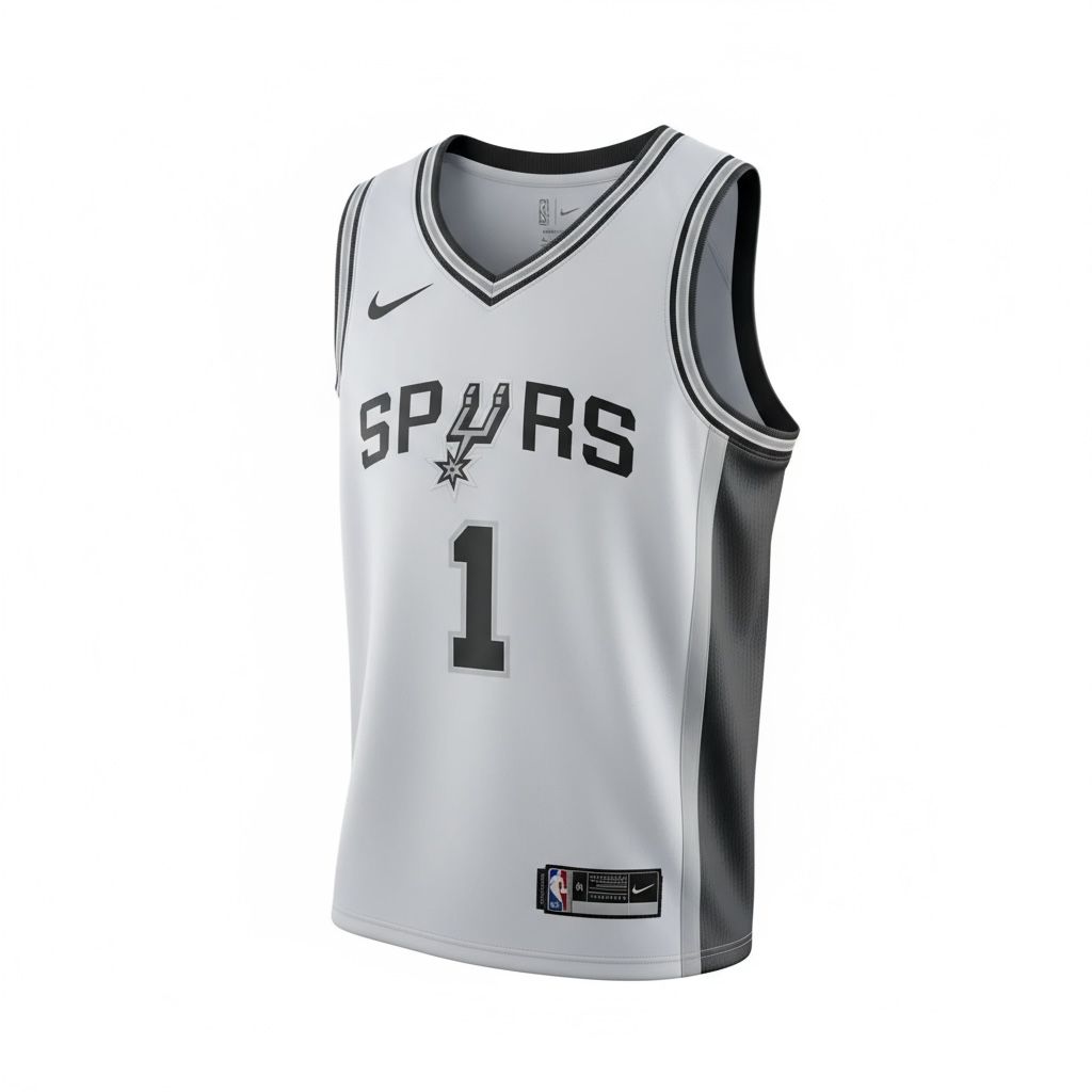 CAMISETA EQUIPO NBA SPURS BLANCA