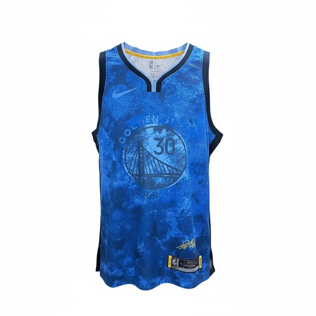 CAMISETA EQUIPO NBA GOLDEN GATES AZUL NUMERO 30