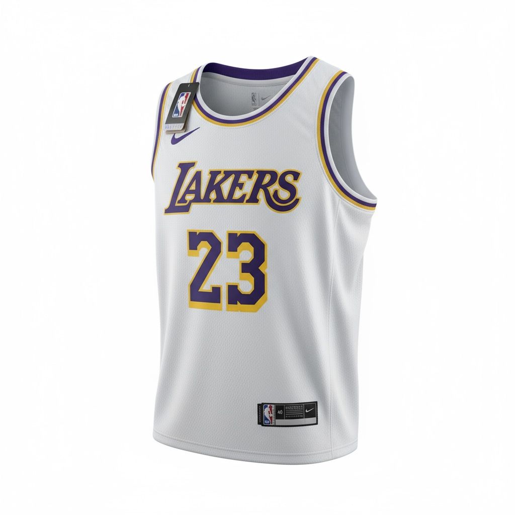 CAMISETA EQUIPO NBA LAKERS BLANCA NUMERO 23