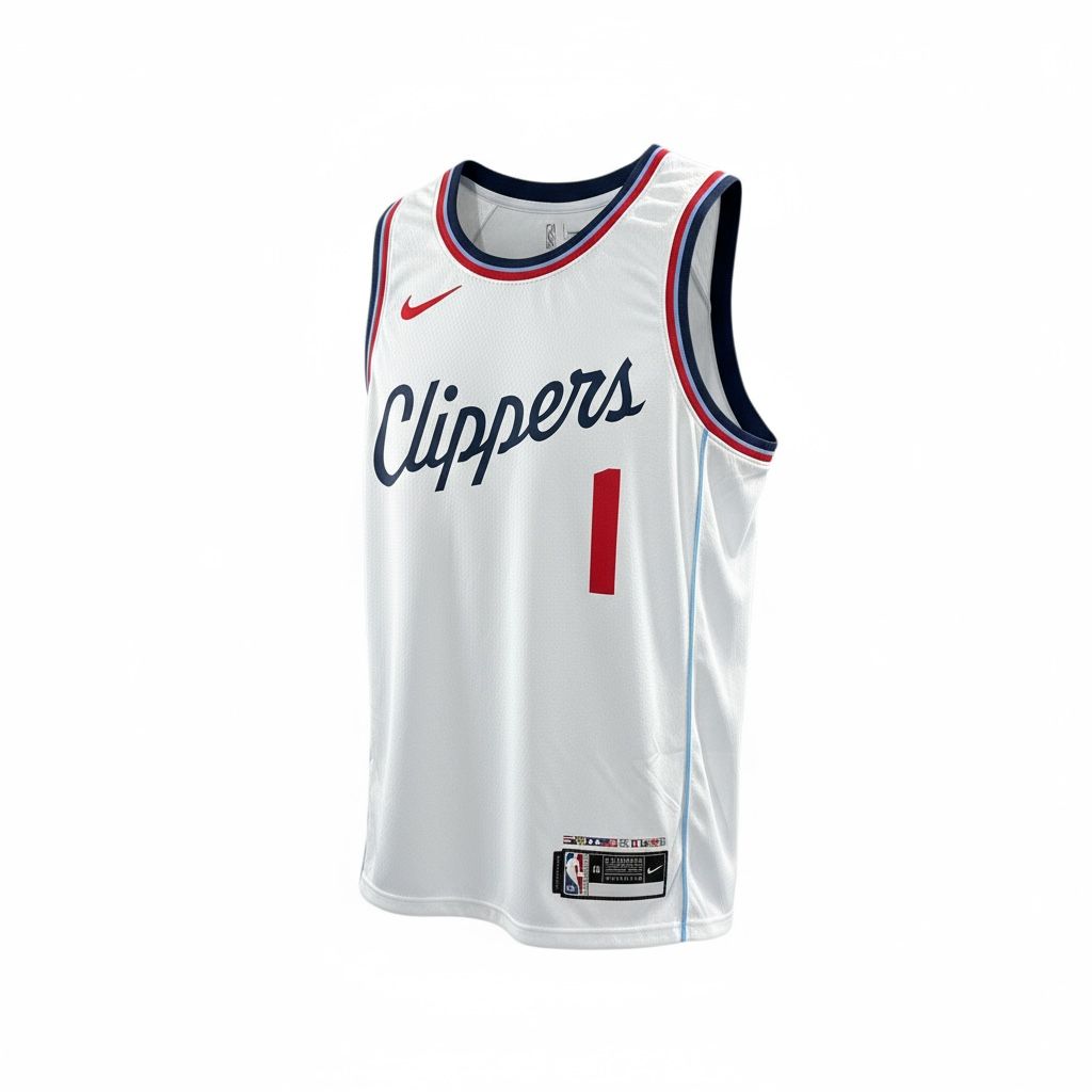 CAMISETA EQUIPO NBA CLIPERS BLANCA NUMERO 1